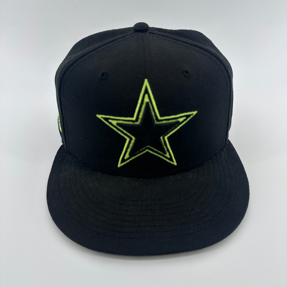 Dallas Cowboys Hat Cap New Era Men 7 5/8 Black Neon Super Bowl 30 Snakeskin Brim